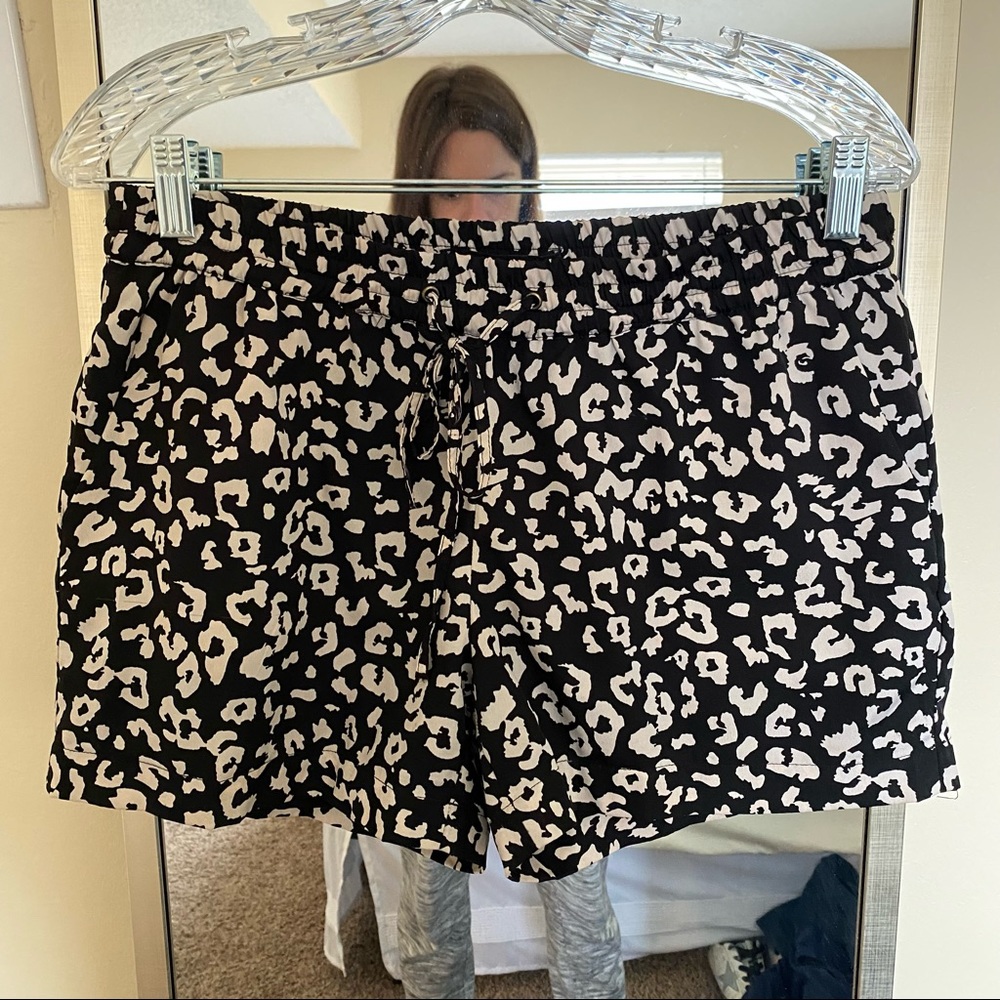 W118 by Walter Baker leopard drawstring shorts